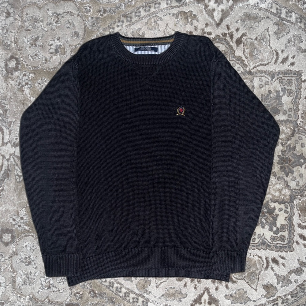 Tommy Hilfiger Black V-Neck Men's Sweater